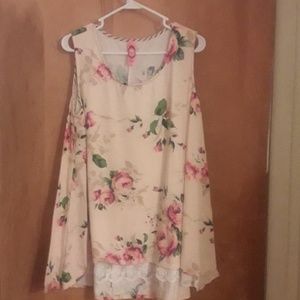 Womans sleeveless hi lo hem tunic Xl